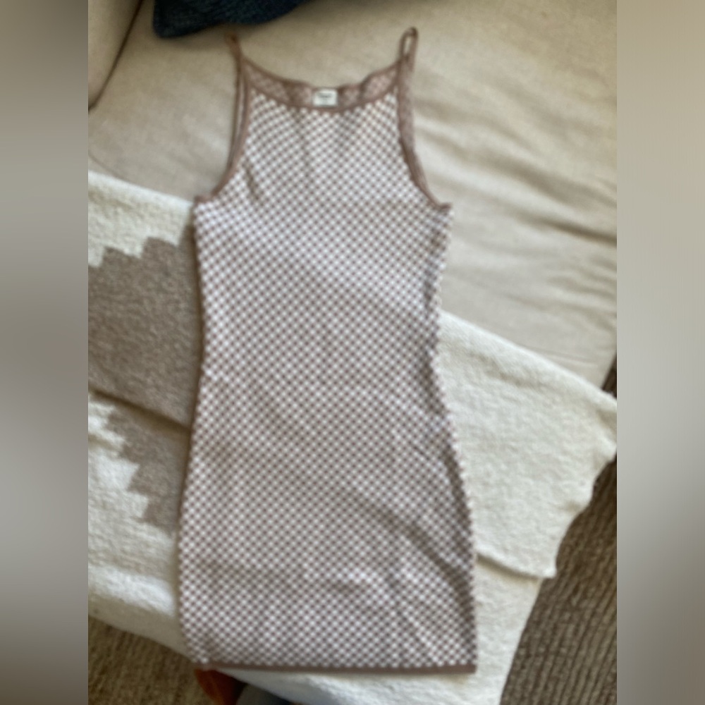 Abercrombie & Fitch Brown Checkered Mini Dress